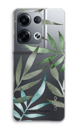 Tropical watercolor leaves