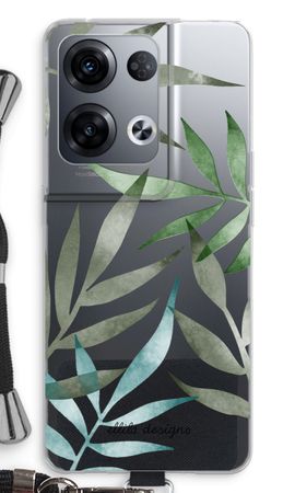 Tropical watercolor leaves