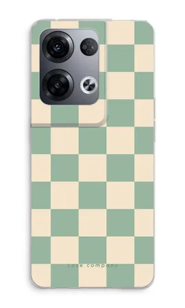 Checkered Mint, Oppo Reno8 Pro 5G soft hoesje