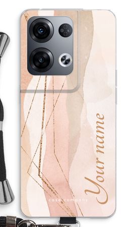 Gold Lines Namecase - Blush