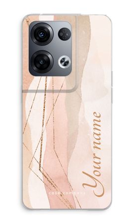 Gold Lines Namecase - Blush
