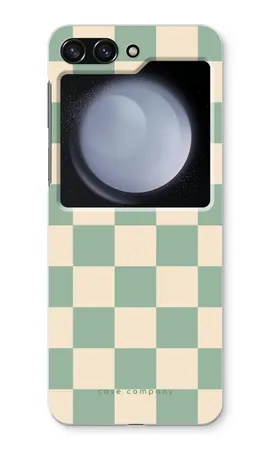 Checkered Mint, Samsung Galaxy Z Flip5 soft hoesje