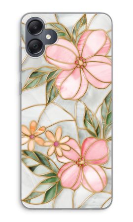 Orange färgad glasblomma