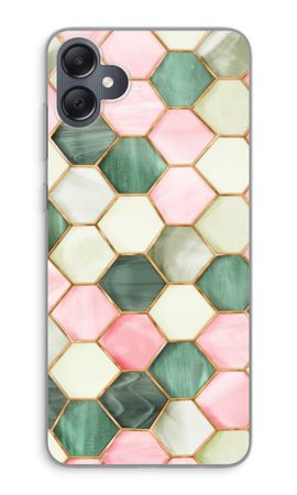 Hexagoner i färgat glas