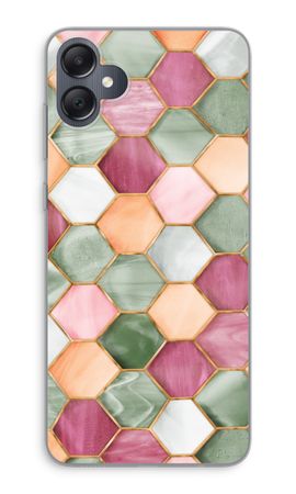 Hexagoner i färgat glas