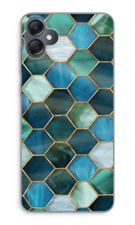 Hexagoner i färgat glas