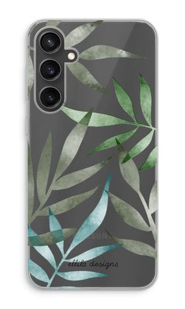 Tropical watercolor leaves