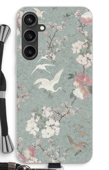 Japanese crane birds blossom