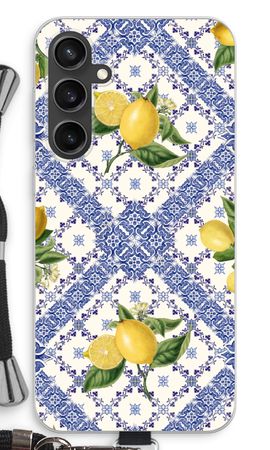 Blue tiles and lemons