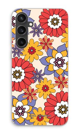 Retro bloemen - Geel