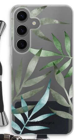 Tropical watercolor leaves