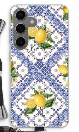 Blue tiles and lemons