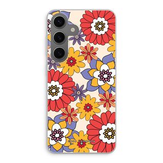 Retro bloemen - Geel