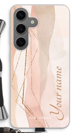 Gold Lines Namecase - Blush