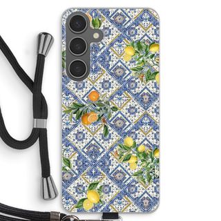 Blue tiles, lemons and oranges - small