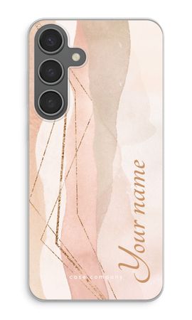 Gold Lines Namecase - Blush