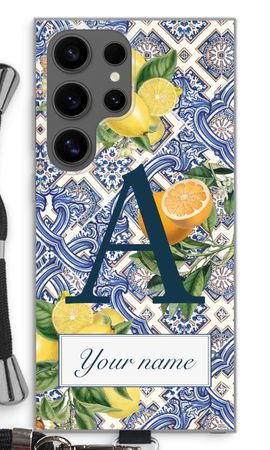 Monogram Blaue Fliesen