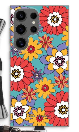 Retro Flowers - Blue