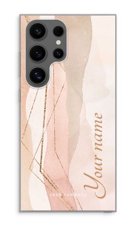 Gold Lines Namecase - Blush