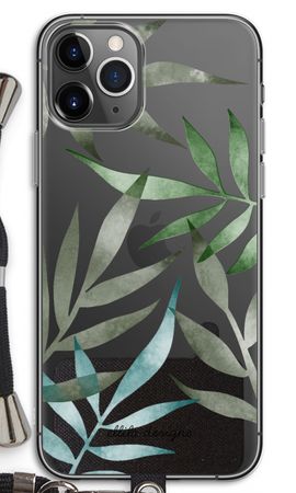 Tropical watercolor leaves