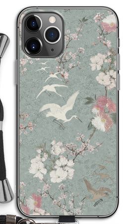 Japanese crane birds blossom