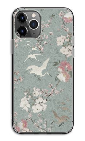 Japanese crane birds blossom