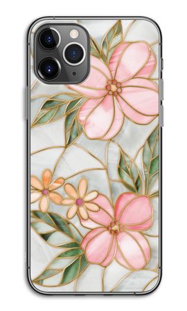 Orange stained glass flower