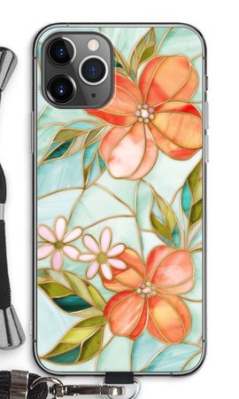 Orange stained glass flower