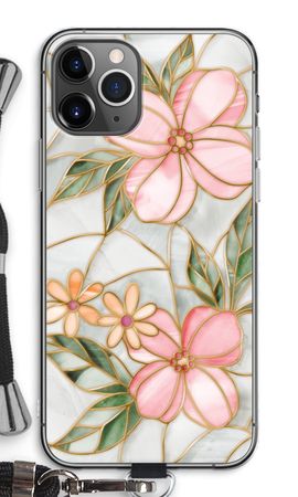 Orange stained glass flower