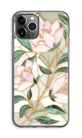 Orange stained glass flower