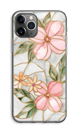 Orange stained glass flower