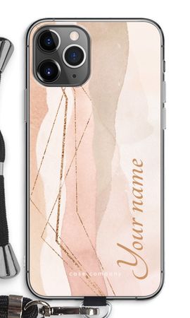 Gold Lines Namecase - Blush