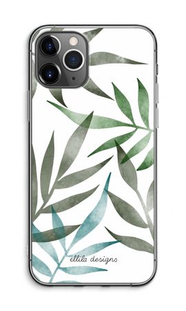 Tropical watercolor leaves