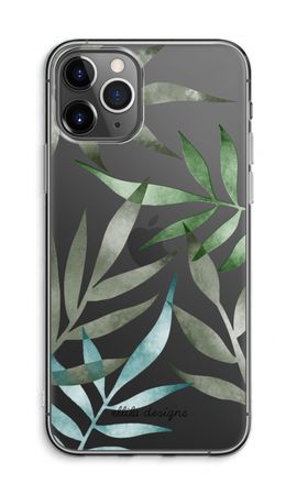 Tropical watercolor leaves