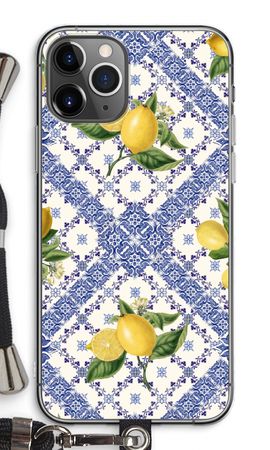 Blaue Fliesen und Zitronen