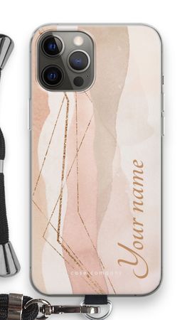 Gold Lines Namecase - Blush