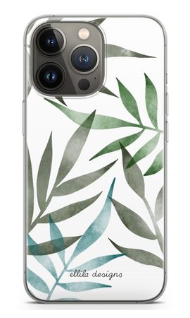 Tropical watercolor leaves