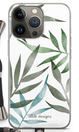 Tropical watercolor leaves