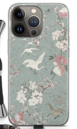 Japanese crane birds blossom