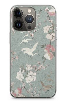 Japanese crane birds blossom