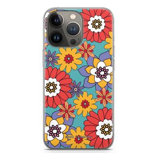 Retro Blumen - Blau