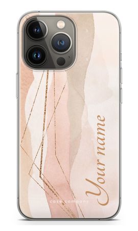 Gold Lines Namecase - Blush