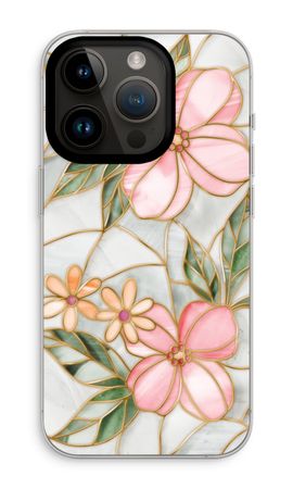 Orange stained glass flower