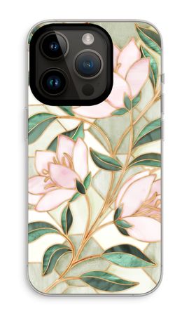 Orange stained glass flower