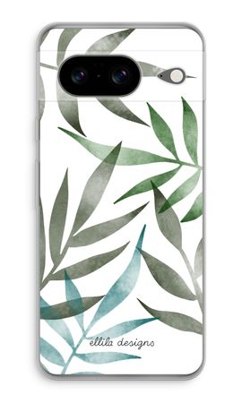 Tropical watercolor leaves