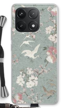 Japanese crane birds blossom