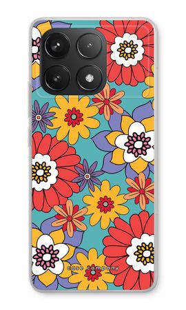 Retro Flowers - Blue