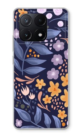 Flowers with blue leaves