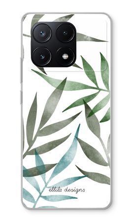 Tropical watercolor leaves