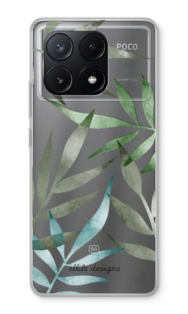 Tropical watercolor leaves